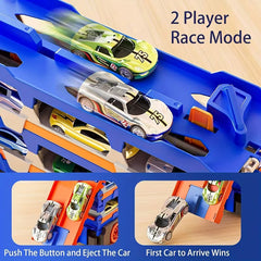 2-in-1 Dinosaur Transport Truck – Car Carrier & Launcher Hauler