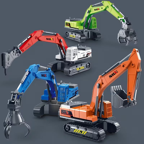 Remote Control Mini Excavator Construction – Remote Digger with Realistic Arm Movement & Multi-Color Options