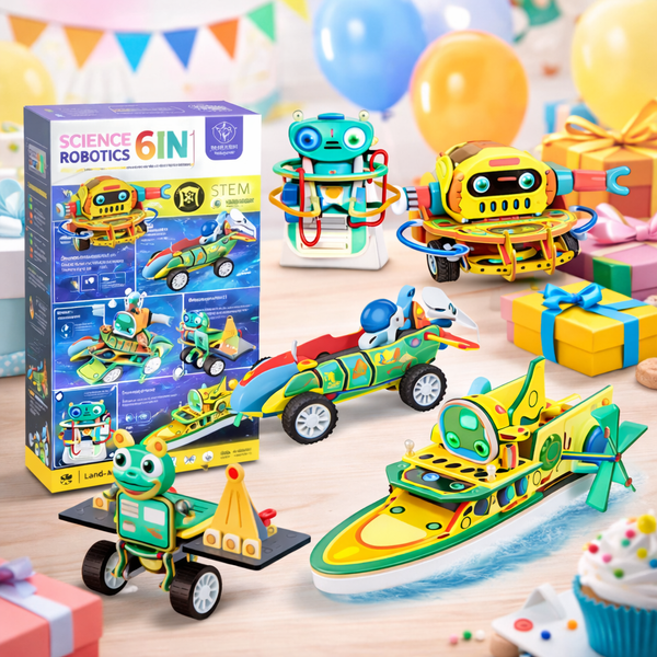 Educational 6-in-1 Robot Building Stem Kit for Kids – STEM Science Set
