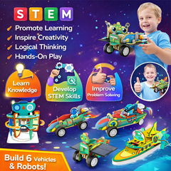 Educational 6-in-1 Robot Building Stem Kit for Kids – STEM Science Set