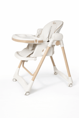 Electric Baby Feeding High Chair with Swing & Height Adjustment – Beige