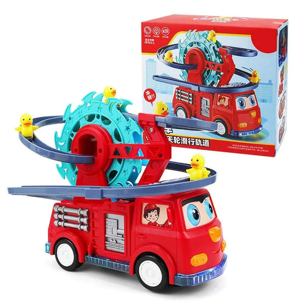 Fire Rail Car with Duck Slide Track