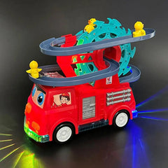 Fire Rail Car with Duck Slide Track