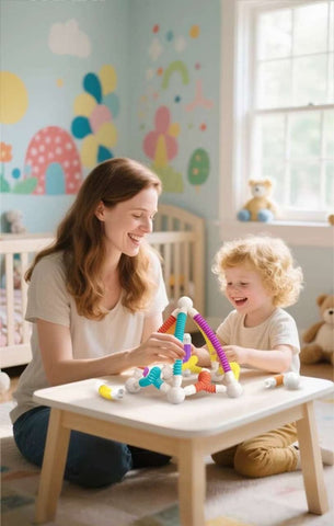 🧲 Flexible Stretchable Pop Tube Magnetic Sticks Building Set – Creative STEM Toy