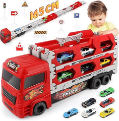 🚚💥 Foldable Transport Truck Toy with Car Ejection Launcher