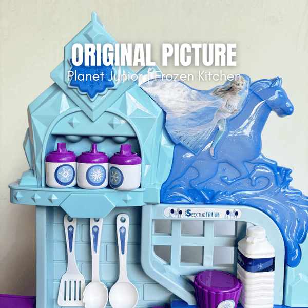 Frozen Themed Ice Magic Kitchen Play Set – Lights, Sounds & Real Water Sink Kitchen