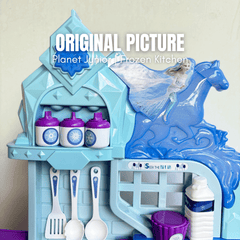 Frozen Themed Ice Magic Kitchen Play Set – Lights, Sounds & Real Water Sink Kitchen