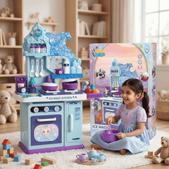 Frozen Themed Ice Magic Kitchen Play Set – Lights, Sounds & Real Water Sink Kitchen