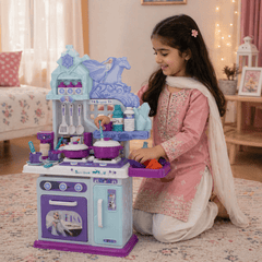 Frozen Themed Ice Magic Kitchen Play Set – Lights, Sounds & Real Water Sink Kitchen