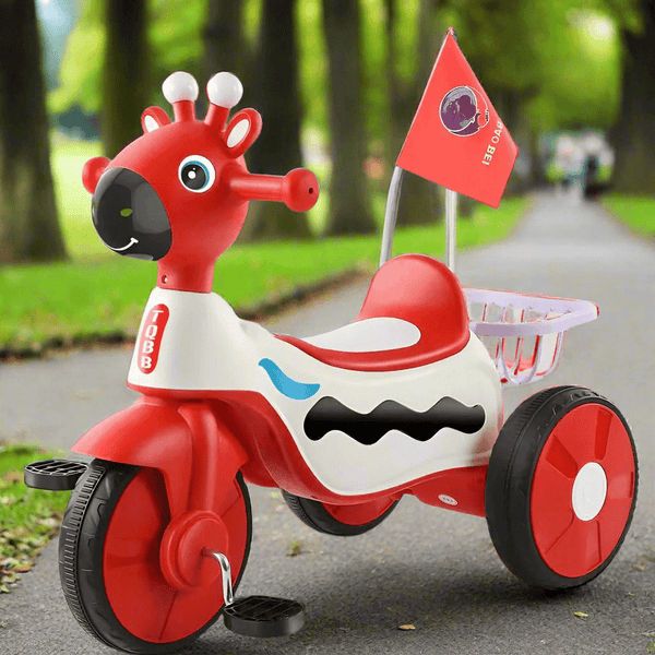 Giraffe Face Kids Tricycle – A Safari Adventure on Wheels!