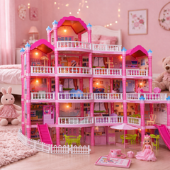 Grand Garden Villa Dollhouse Playset | 377 PCS – Ultimate Princess Mansion Experience