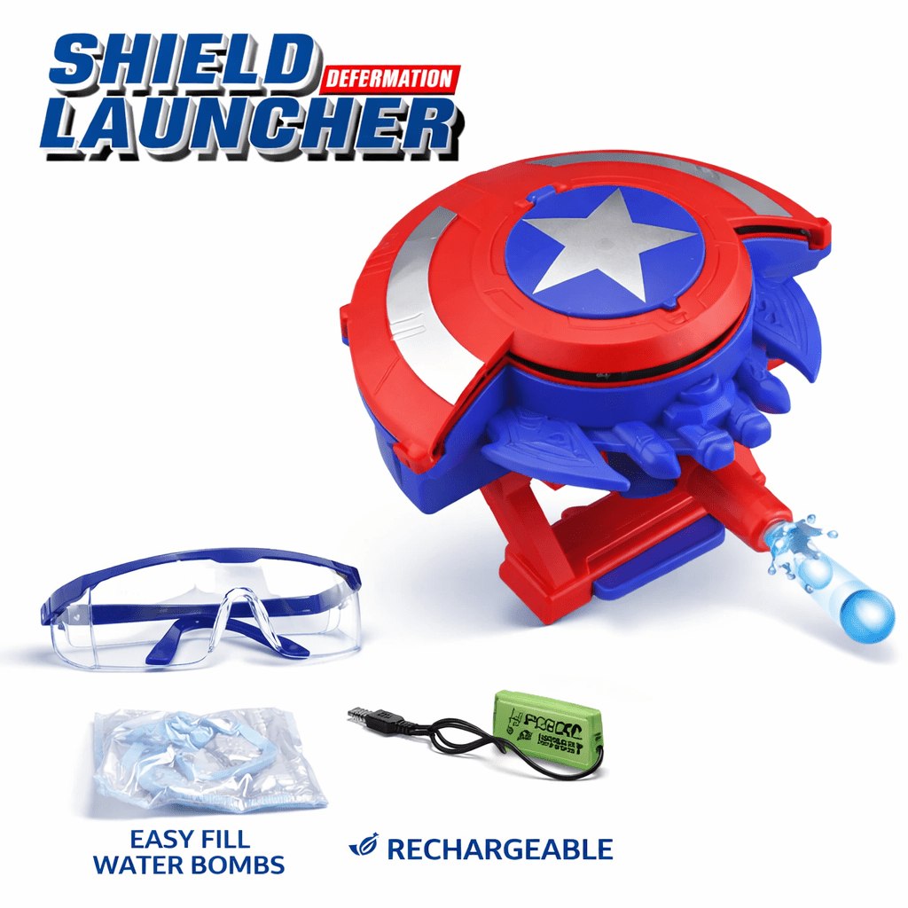Hero Shield Water Launcher – Rechargeable Water Battle Blaster for Kids
