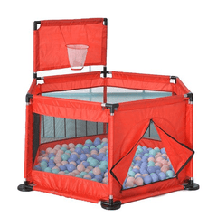 Hexagon Kids Playpen Tent with 30 Balls – Safe Indoor Ball Pit Play Area 🎪✨