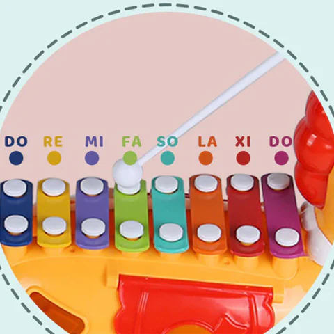 Huanger Rocking Horse Activity Center – Musical Learning Rocker with Shape Sorter & Xylophone