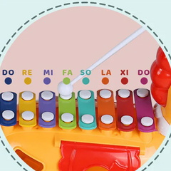 Huanger Rocking Horse Activity Center – Musical Learning Rocker with Shape Sorter & Xylophone