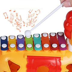 Huanger Rocking Horse Activity Center – Musical Learning Rocker with Shape Sorter & Xylophone