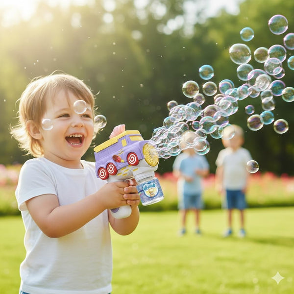 Ice Cream Truck Bubble Gun for Kids – Automatic Bubble Blaster with Light Fun