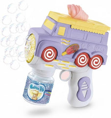 Ice Cream Truck Bubble Gun for Kids – Automatic Bubble Blaster with Light Fun