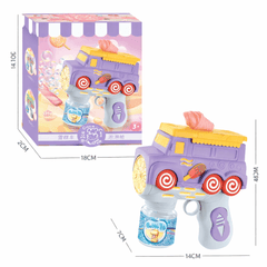 Ice Cream Truck Bubble Gun for Kids – Automatic Bubble Blaster with Light Fun