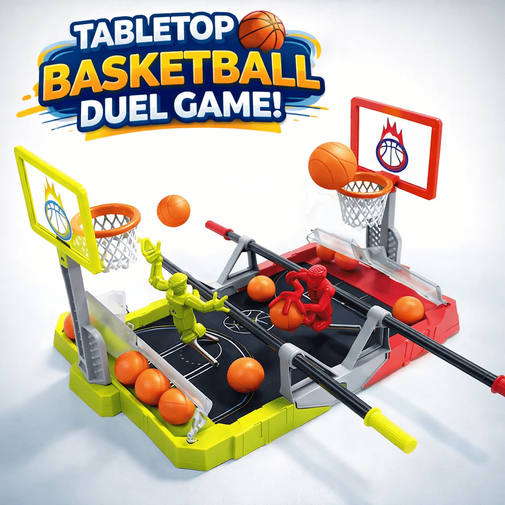 Indoor 2-in-1 Foosball & Basketball Tabletop Set