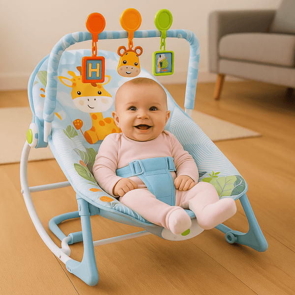 Infant Rocking Baby Bouncer – Soft Cushion, Stable Frame & Calm Soothing Motion