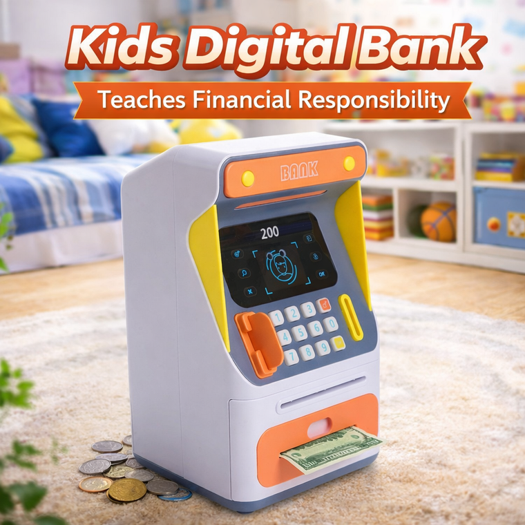 Intelligent Kids Digital ATM Bank – ATM Box with Scanner & ATM Card