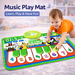 Interactive Electronic Music Mat for Kids – Touch Piano Playmat with Sounds & Lights
