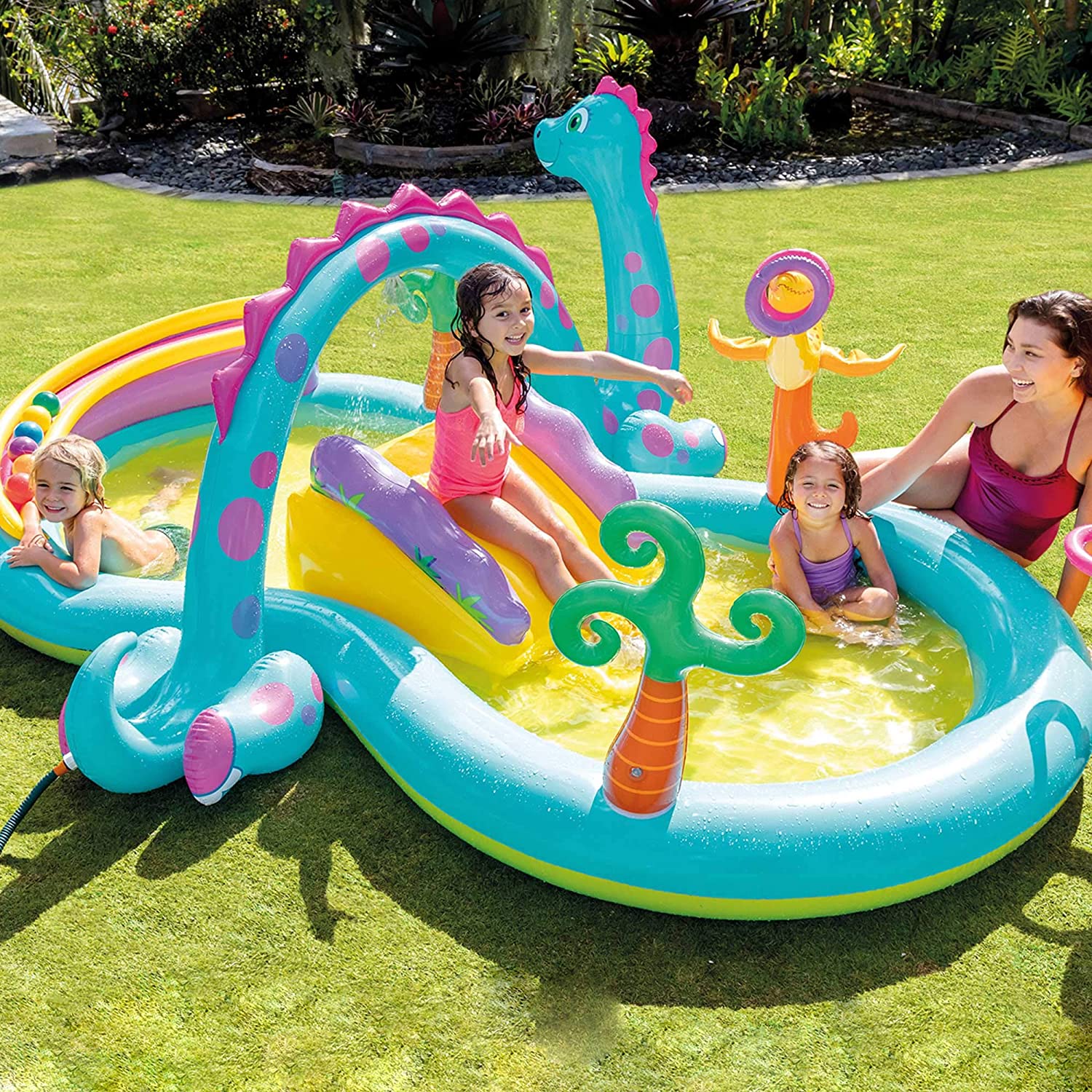 Intex Dino Land Play Center - Multicolor | 10.5 Feet+ x 7.5 Feet+ x 3.5 Feet+