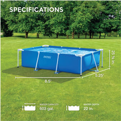 Intex Frame Rectangular Pool For All | 8.5 Feet x 5 Feet+ x 2 Feet+