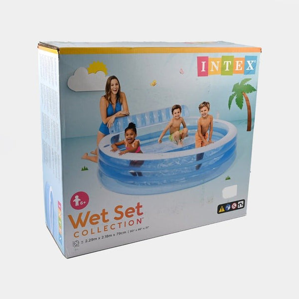 Intex Inflatable Spacious Family Pool Center | 7.4 ft x 7 ft x 2.5 ft