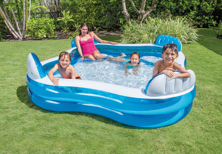 Intex Large Swim Center Family Pool | 7.5 Feet+ x 7.5 Feet+ x 2 Feet+