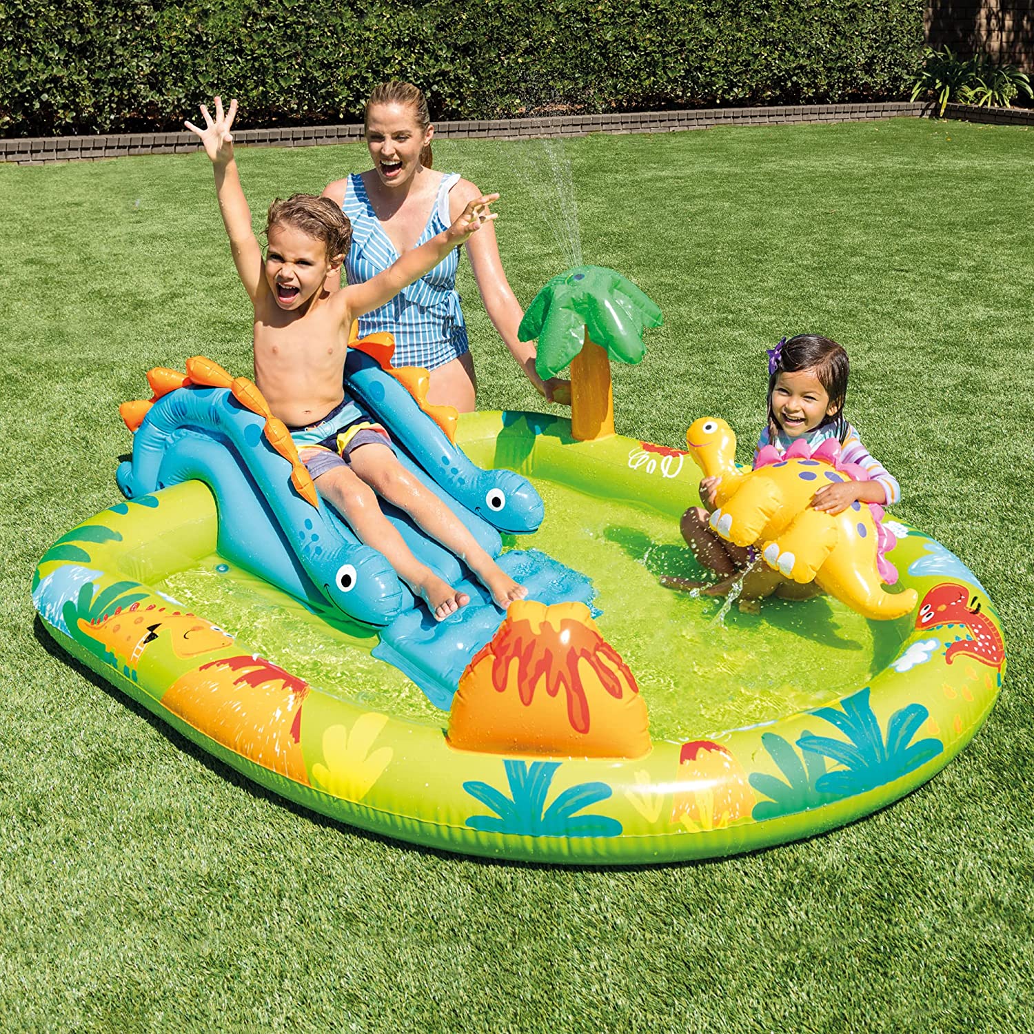 Intex Little Dino Dinosaur Themed Pool For Kids | 6 Feet+ x 5 Feet x 2 Feet