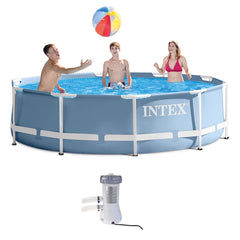 Intex Prism Frame Pool + Accessories (Water Filter Pump Type "A") | 12 Feet x 2.5 Feet