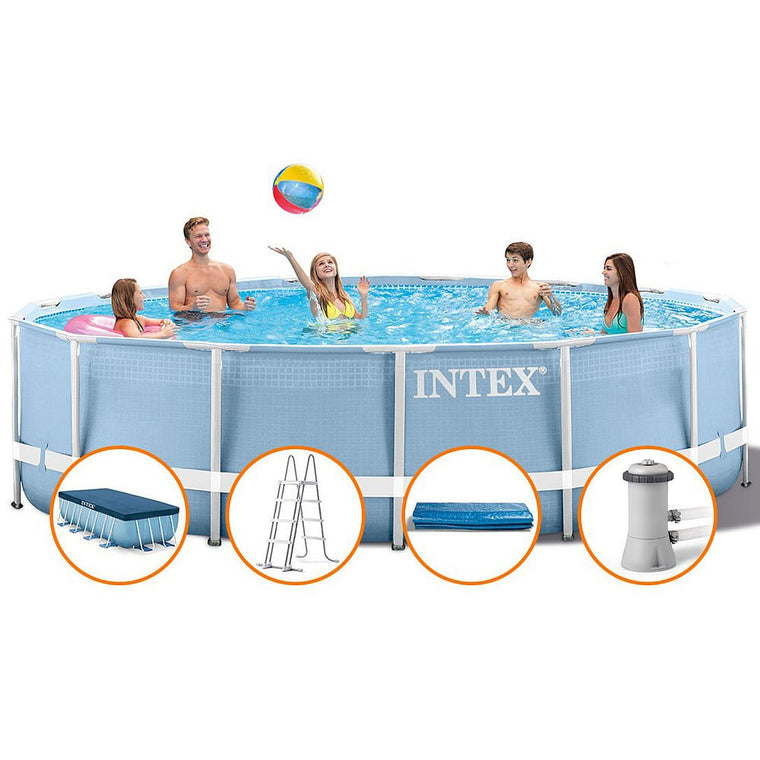 Intex Prism Frame Pool With Accessories | 15 Feet