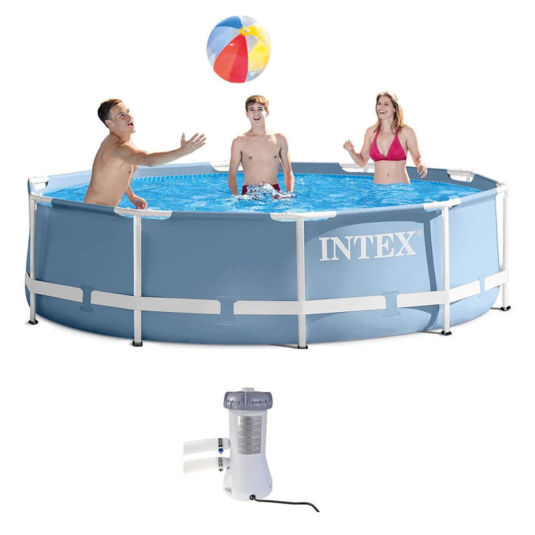 Intex Prism Frame Pool with Filter | 10 Feet x 2.5 Feet
