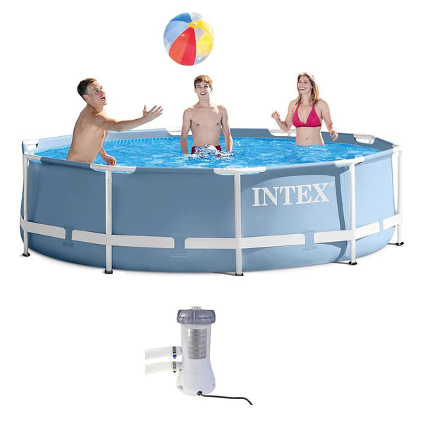 Intex Prism Frame Pool with Filter | 10 Feet x 2.5 Feet