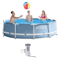 Intex Prism Frame Pool with Filter | 10 Feet x 2.5 Feet