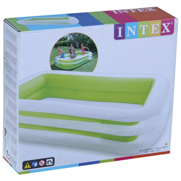 Intex Quick Inflatable Swim Center Family Pool | 8.5 Feet x 5.5 Feet+ x 1.5 Feet+