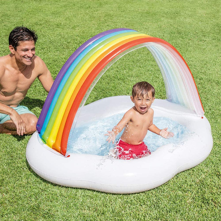 Intex Rainbow Cloud Baby Pool | 4.5 Feet+ x 3.5 Feet+ x 2.5 Feet+