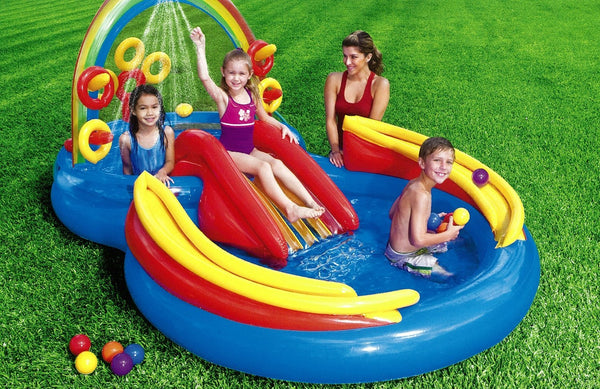 Intex Rainbow Ring Play Center | 10 Feet x 6.4 Feet+ x 4.5 Feet