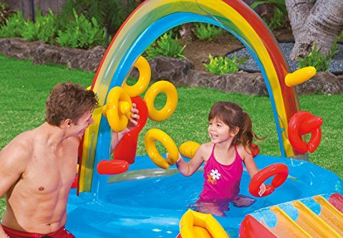 Intex Rainbow Ring Play Center | 10 Feet x 6.4 Feet+ x 4.5 Feet