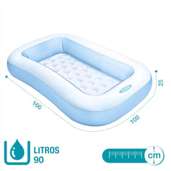 Intex Rectangular Baby Pool | 5 Feet+ x 3 Feet+ x 0.5 Feet+
