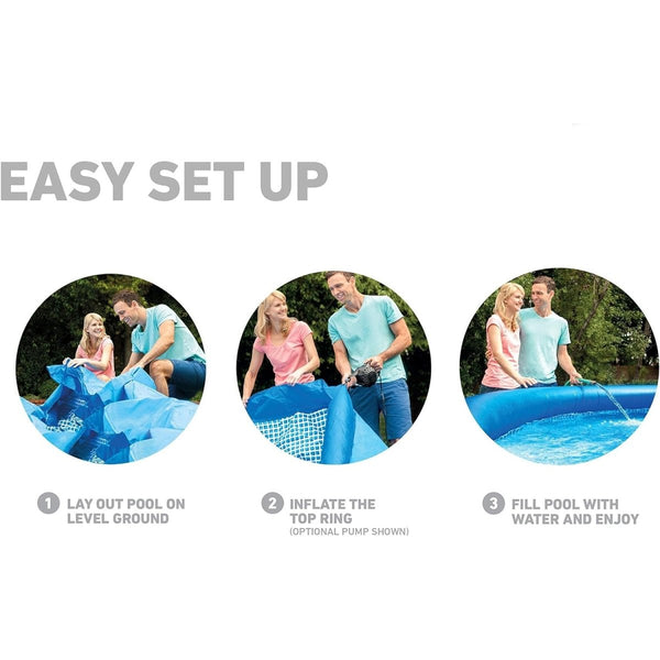 Intex Round Easy Set Pool with Filter Pump | 10 Feet x 2.5 Feet