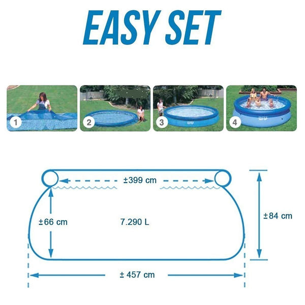Intex Round Easy Set Pool with Filter Pump | 15 Feet x 2.5 Feet+