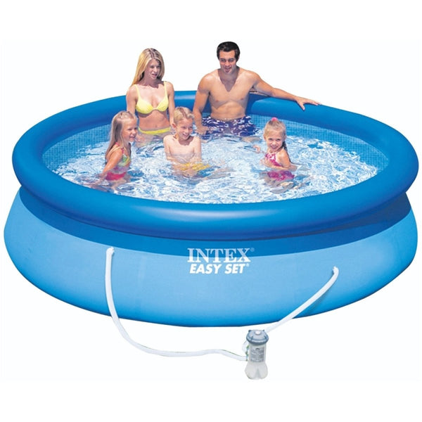 Intex Round Easy Set Pool with Filter Pump | 15 Feet x 2.5 Feet+