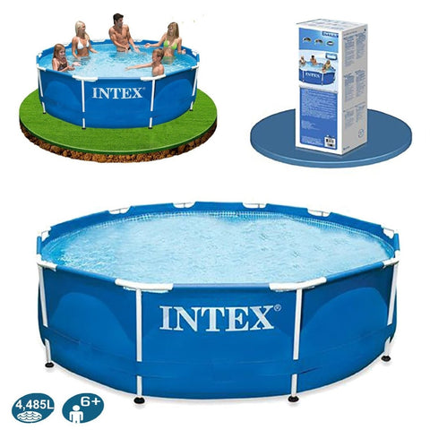 Intex Round Metal Frame Pool | 10 Feet x 2.5 Feet