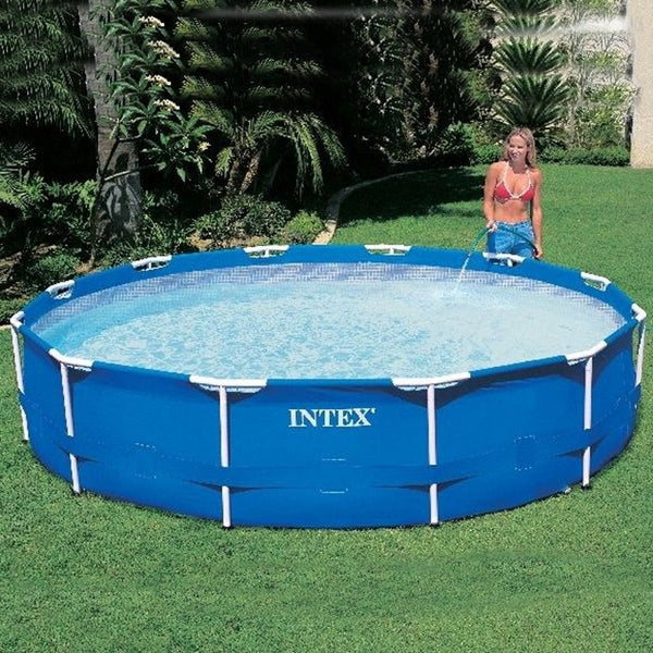 Intex Round Metal Frame Pool | 12 Feet x 2.5 Feet