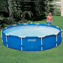 Intex Round Metal Frame Pool | 12 Feet x 2.5 Feet