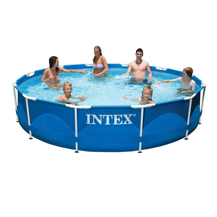 Intex Round Metal Frame Pool | 12 Feet x 2.5 Feet