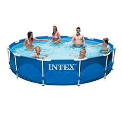 Intex Round Metal Frame Pool | 12 Feet x 2.5 Feet